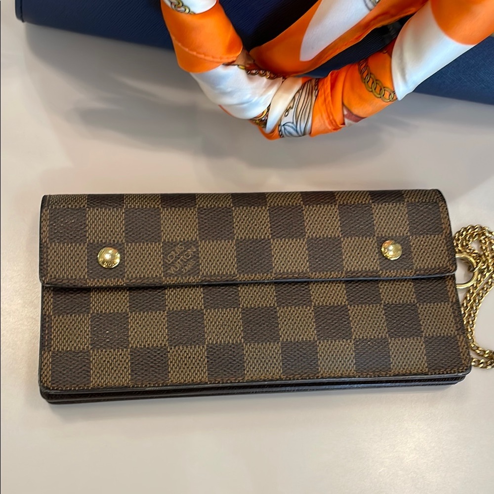 Louis Vuitton Vintage Accordeon Damier Ebene Wallet